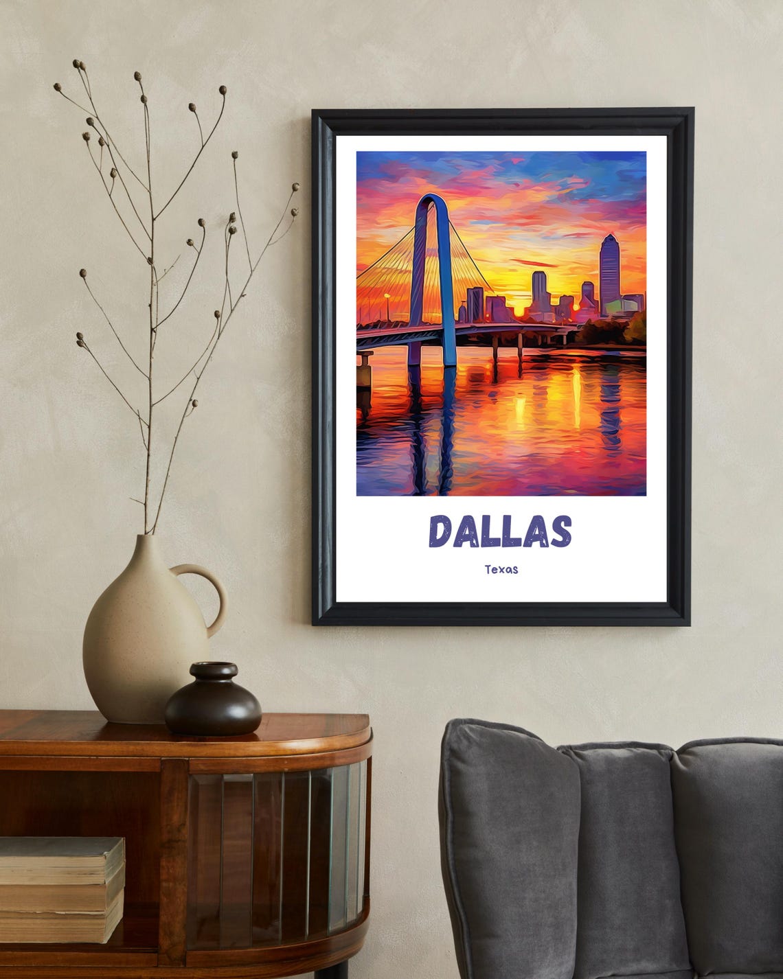 Dallas Texas Travel Poster, USA Gift Souvenir - Image 2