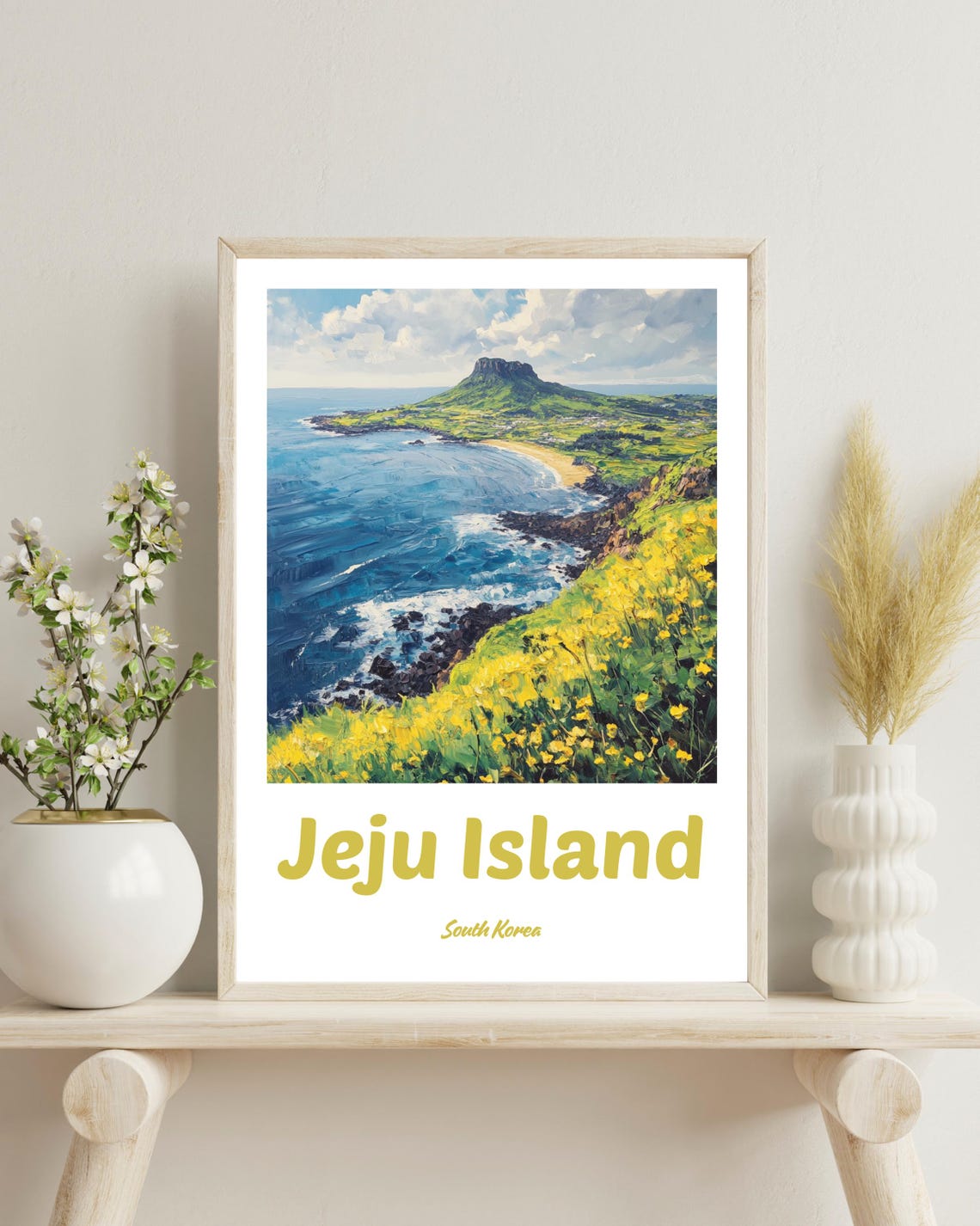 Jeju Island South Korea Travel Poster