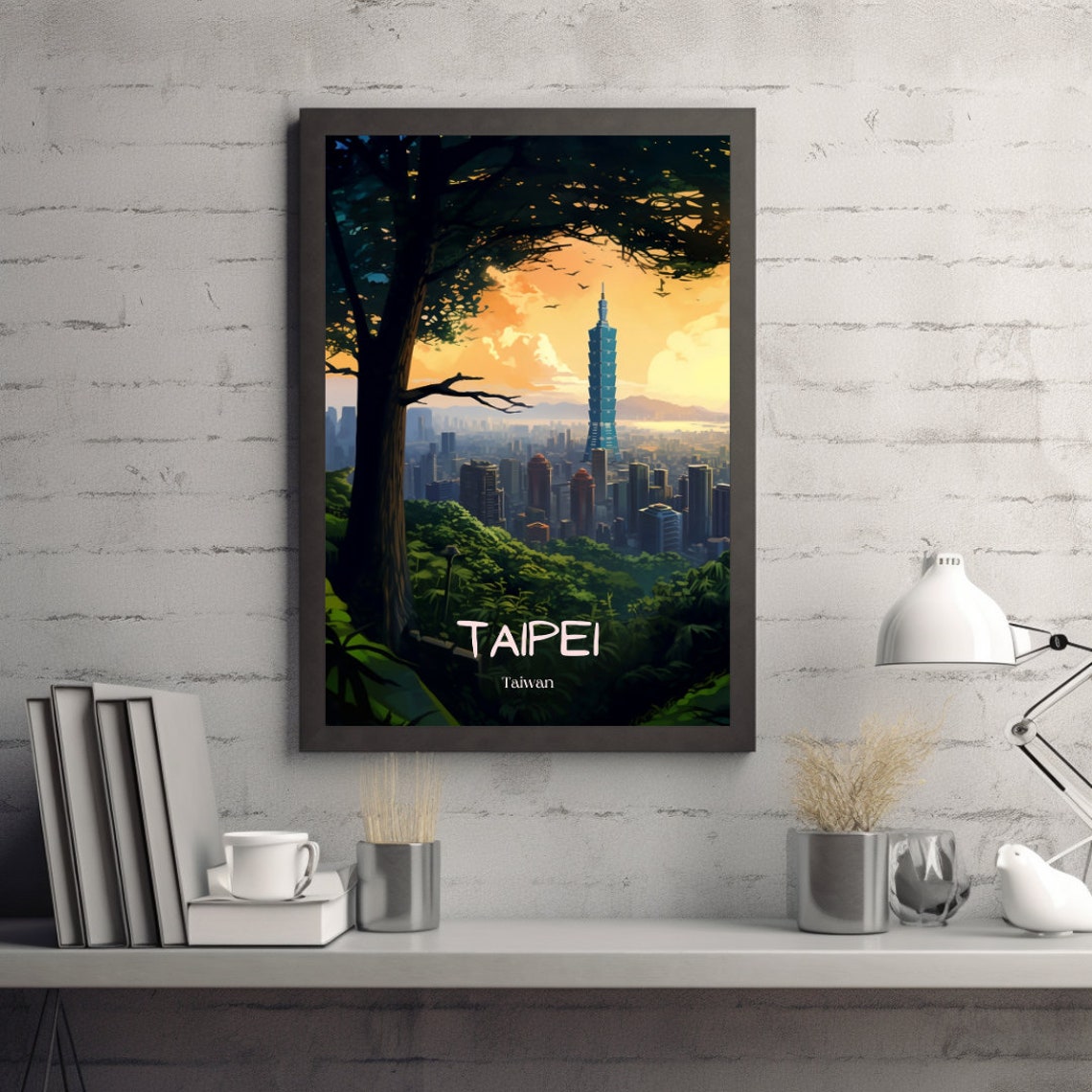 Taipei Travel Poster, Taiwan Christmas Gift - Image 2