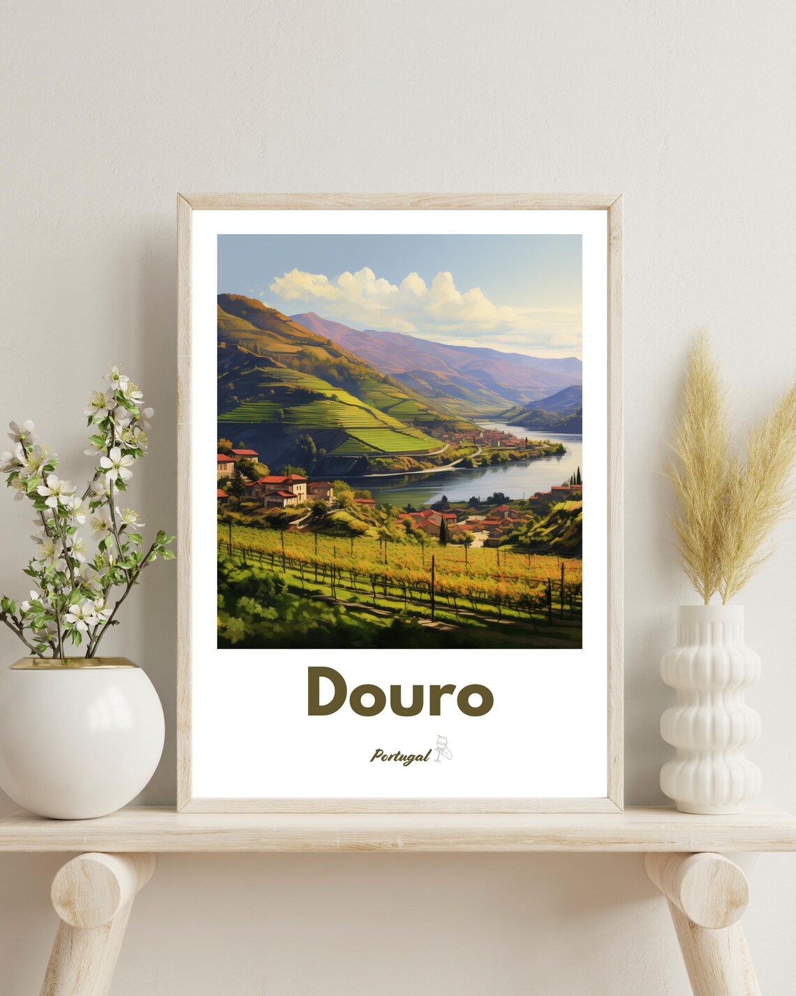 Douro Valley Portugal - Vintage Travel Poster