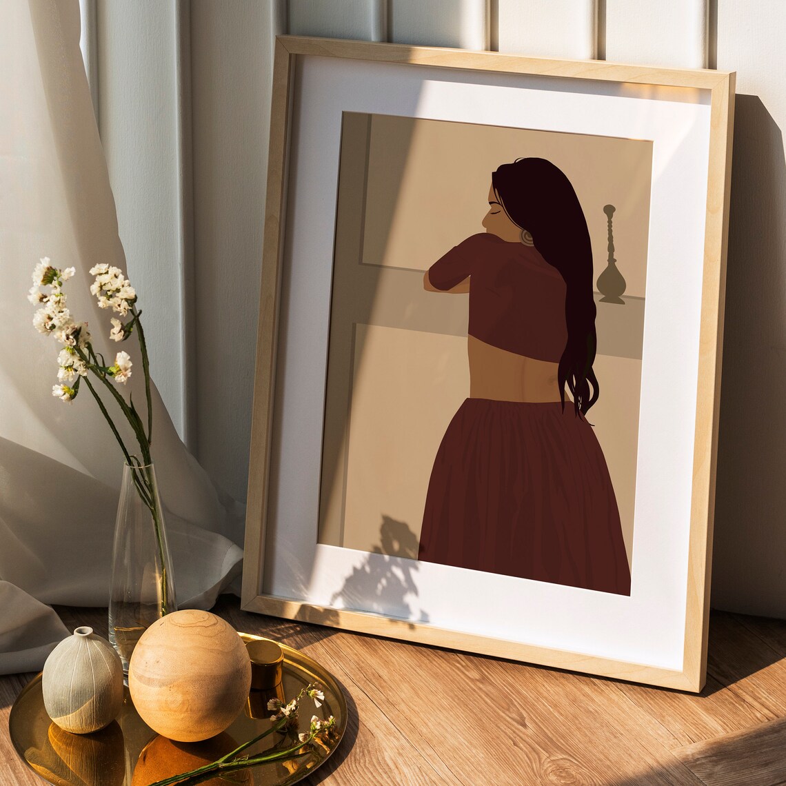 Modern Indian Art Print, South Asian Woman - Image 8