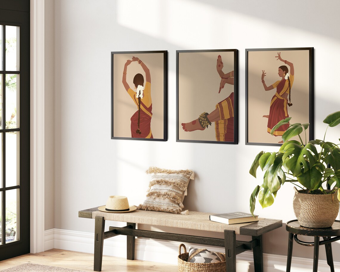 Indian Classical Dancer Bharatanatyam Mudra Poster - Image 2