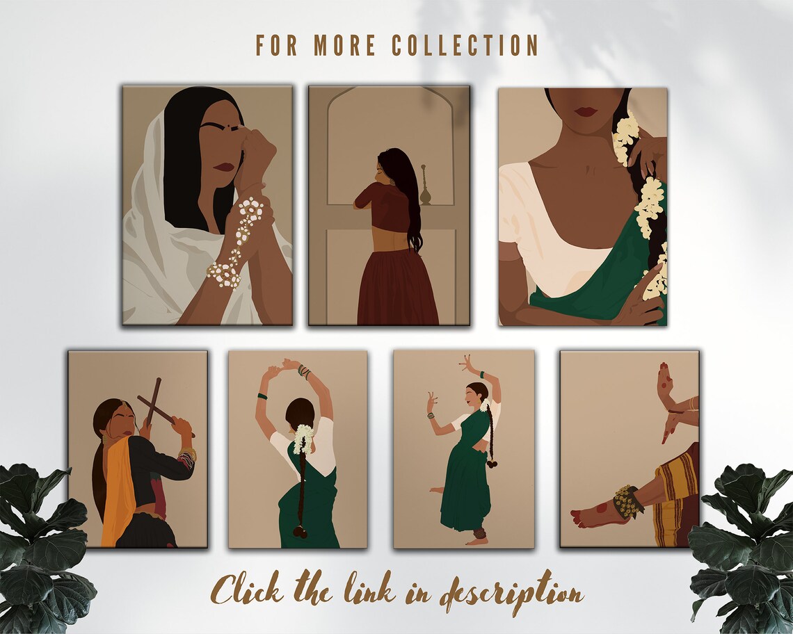 Modern Indian Art Print, South Asian Woman - Image 2