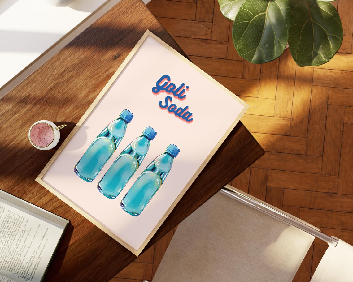 Goli Soda Art Indian Food Art Indian Street Food Indian Art Indian Kitchen Art Desi Restaurant Art Housewarming Gift Dining Wall Art - Image 3