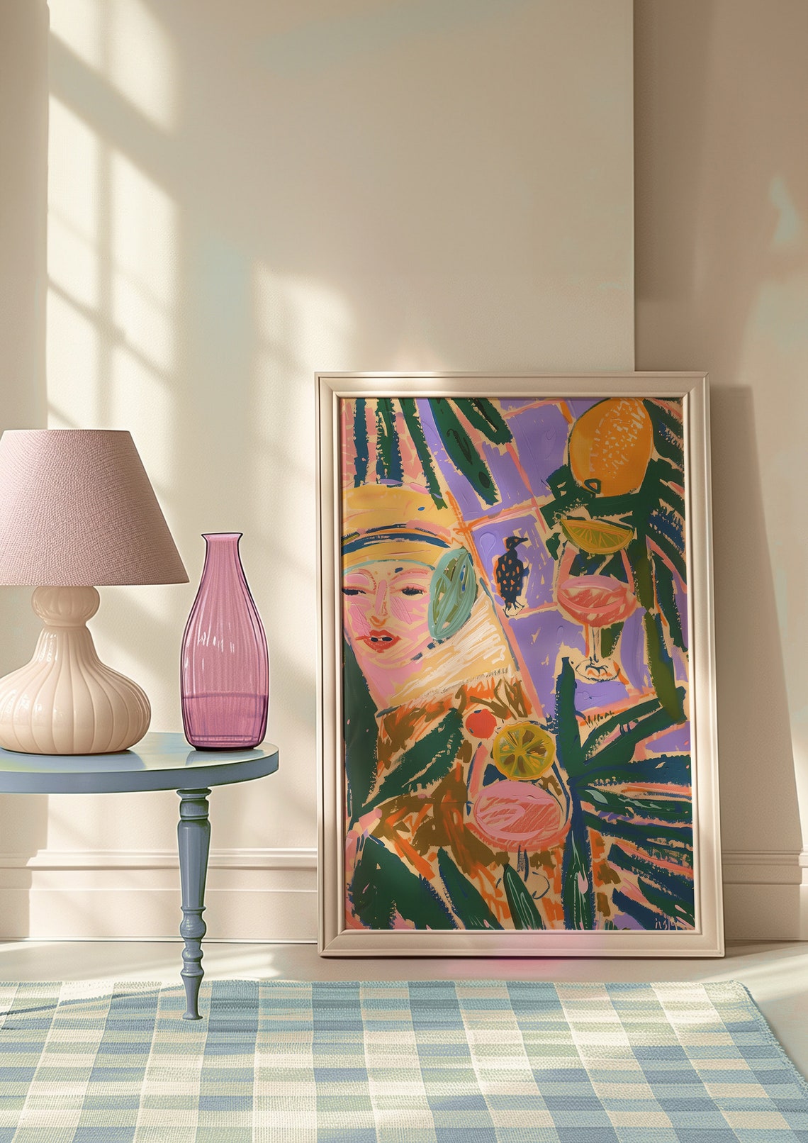 Colorful Abstract Portrait Matisse Painting Art Print Vibrant Pop Art Illustration Modern Wall Decor - Image 4