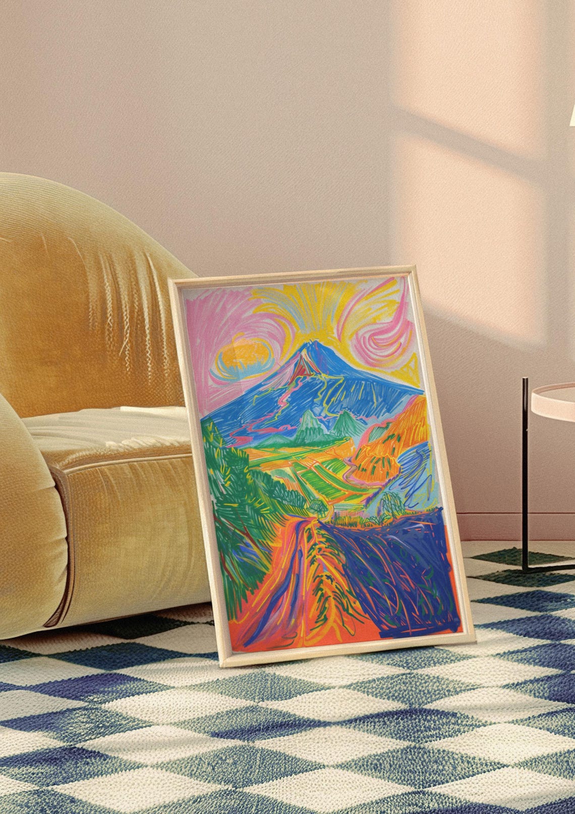Colorful Mountain Landscape Art Print Modern Wall Decor Vibrant And Fun Home Decor Nature Themed Art Abstract Mountain Painting - Image 9