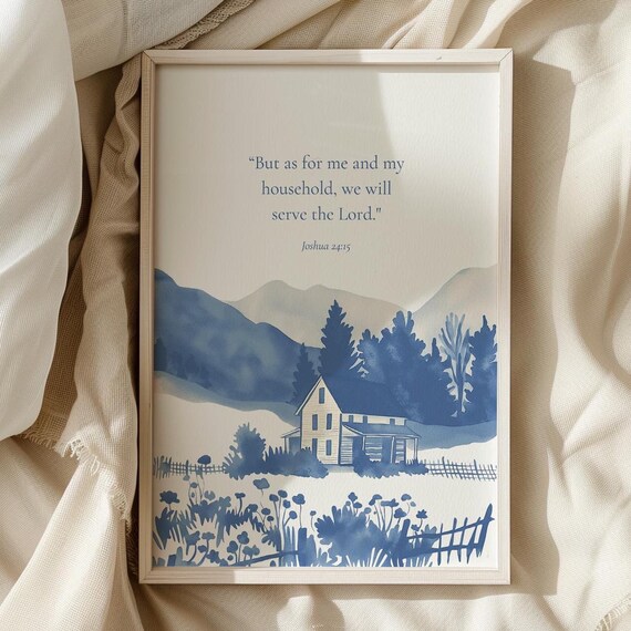 Scripture Wall Art Farmhouse Decor Trendy Prints Christian Above Bed Apartment
