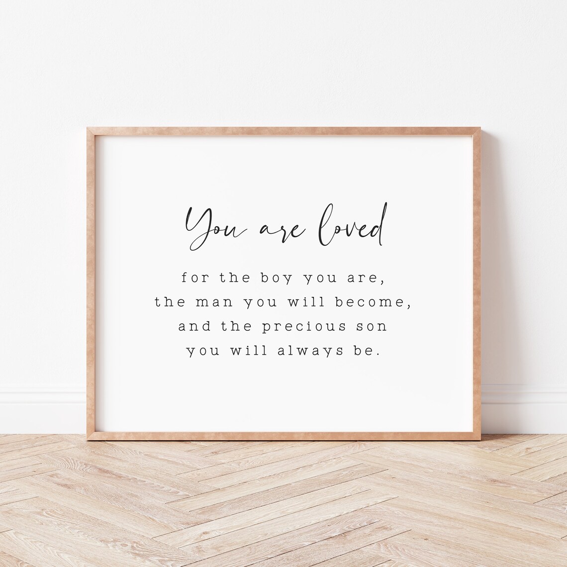 Baby Boy Nursery Wall Art, You Are Loved Sign