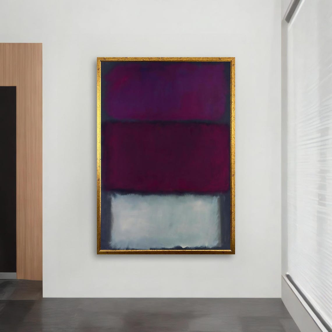 Rothko Style Purple Red White Color Field Modern Abstract Poster - Image 2