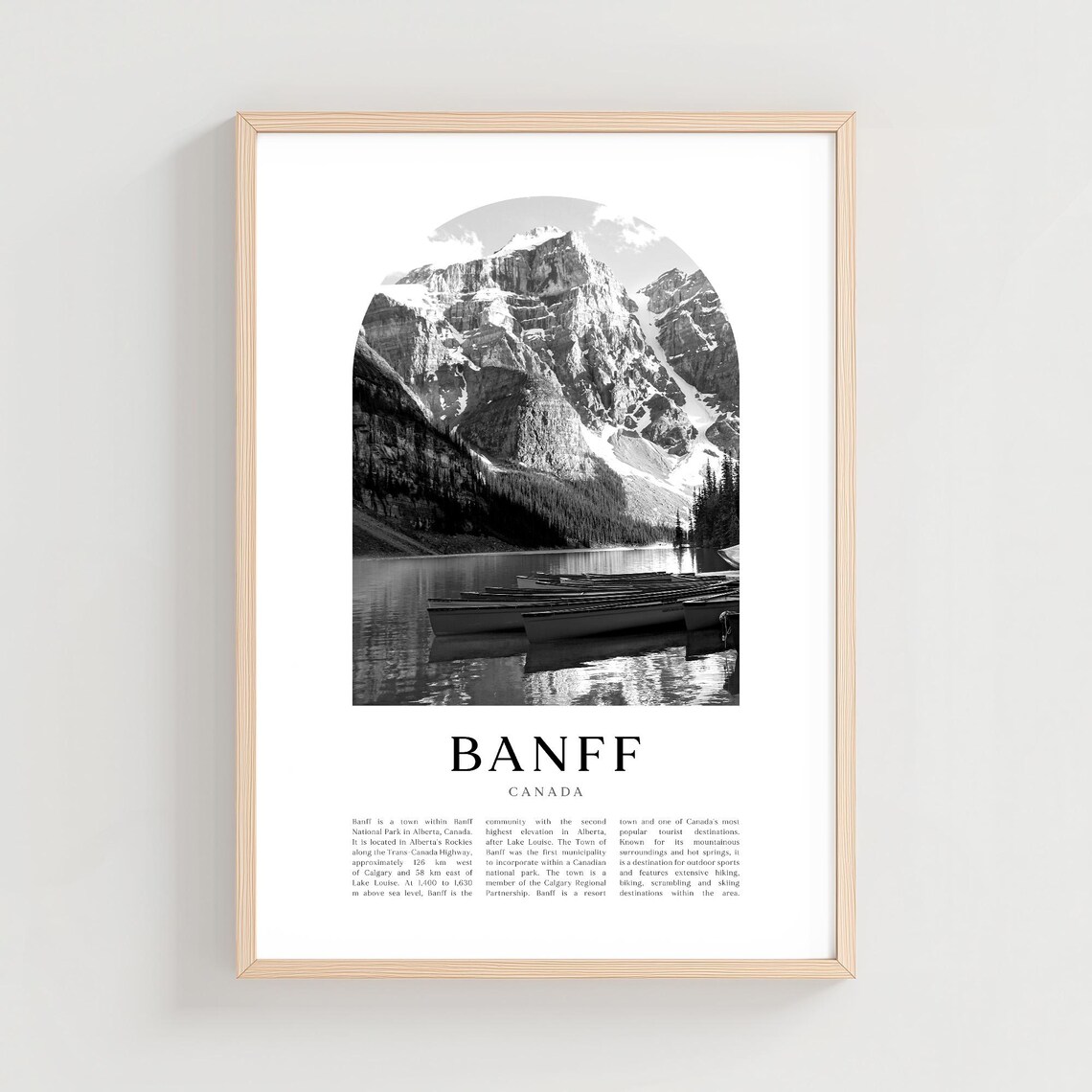 Banff Travel Poster Print, Canada City Wall Art
