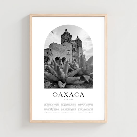 Oaxaca Travel Poster Print Wall Art Mexico City Gift Decor Na201m