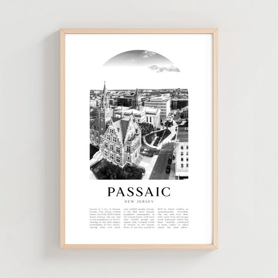 Passaic Travel Poster Print Wall Art New Jersey City Gift Decor Us478m
