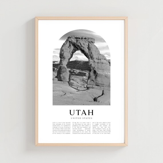 Utah Desert Delicate Arch Sandstone Natural Wonder Photo Travel Poster