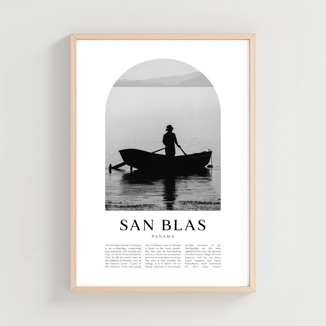 San Blas Travel Poster Print Wall Art Panama City Gift Decor Ce35m