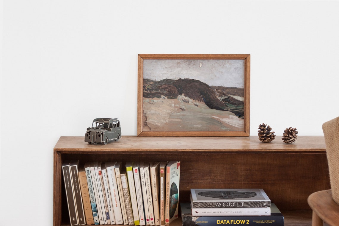 Desert Art Nature Landscape Landscape Wall Art Southwestern Landscape Print Antique Art Vintage Painting Vintage Art Art - Image 2
