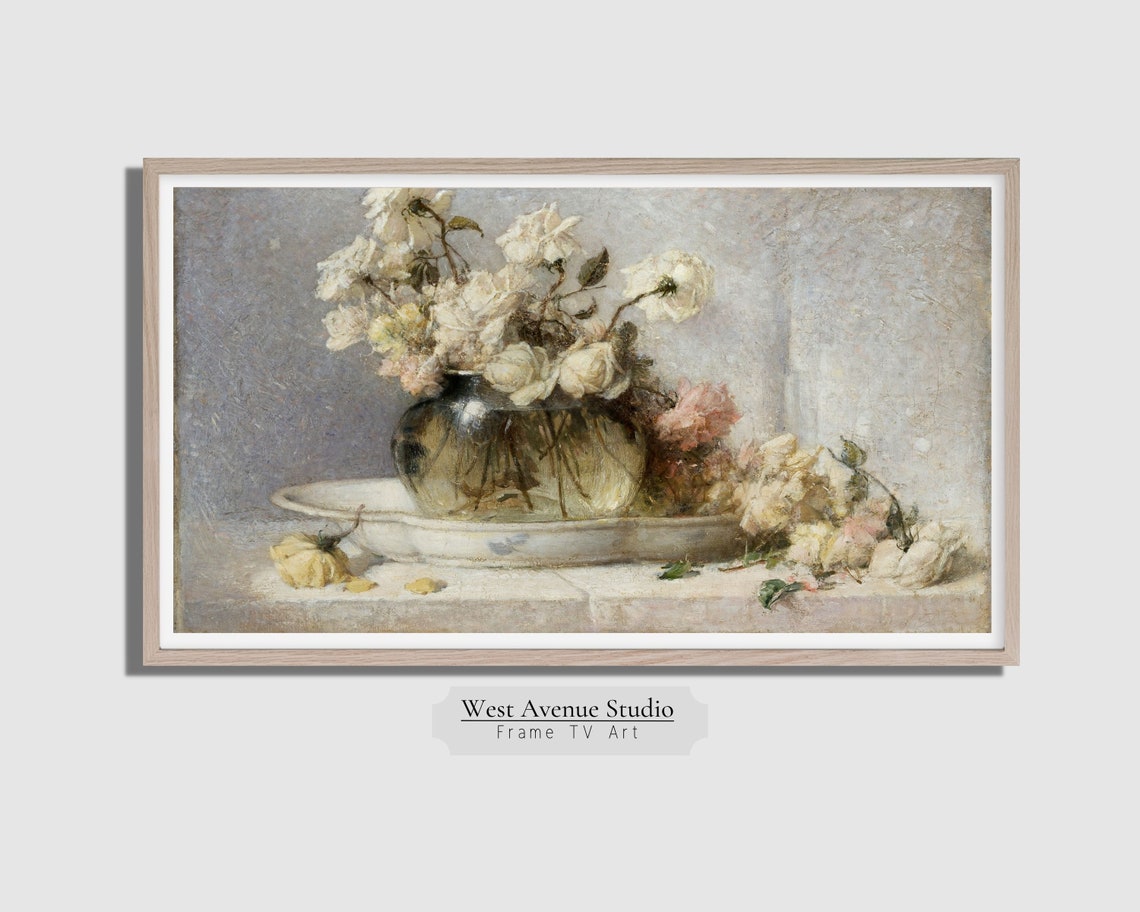 Frame Tv Art Spring Art Spring Vintage Floral Painting Botanical Oil Painting Antique French Farmhouse Art Instant 062 - Image 4