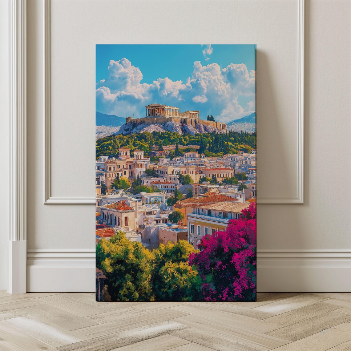 Watercolor Athens Travel Poster, Acropolis of Athens - Image 2