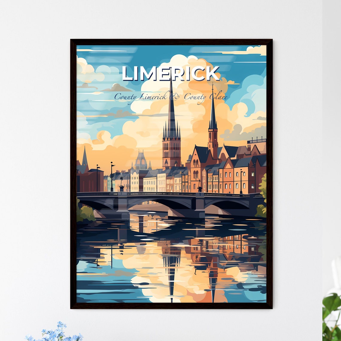 Limerick County Limerick County Clare A Bridge Over A River Travel Skylines Collection Customizable