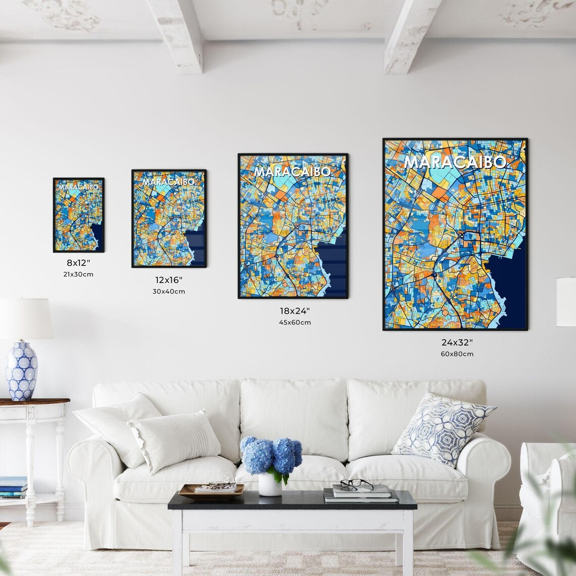 Maracaibo Venezuela Colorful Vibrant City Street Map Art Poster - Image 3