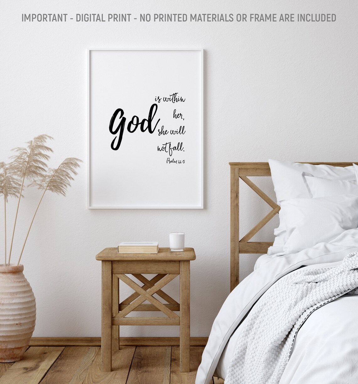 God Is Within Her, Psalm 46:5 Scripture Art Print - Image 2