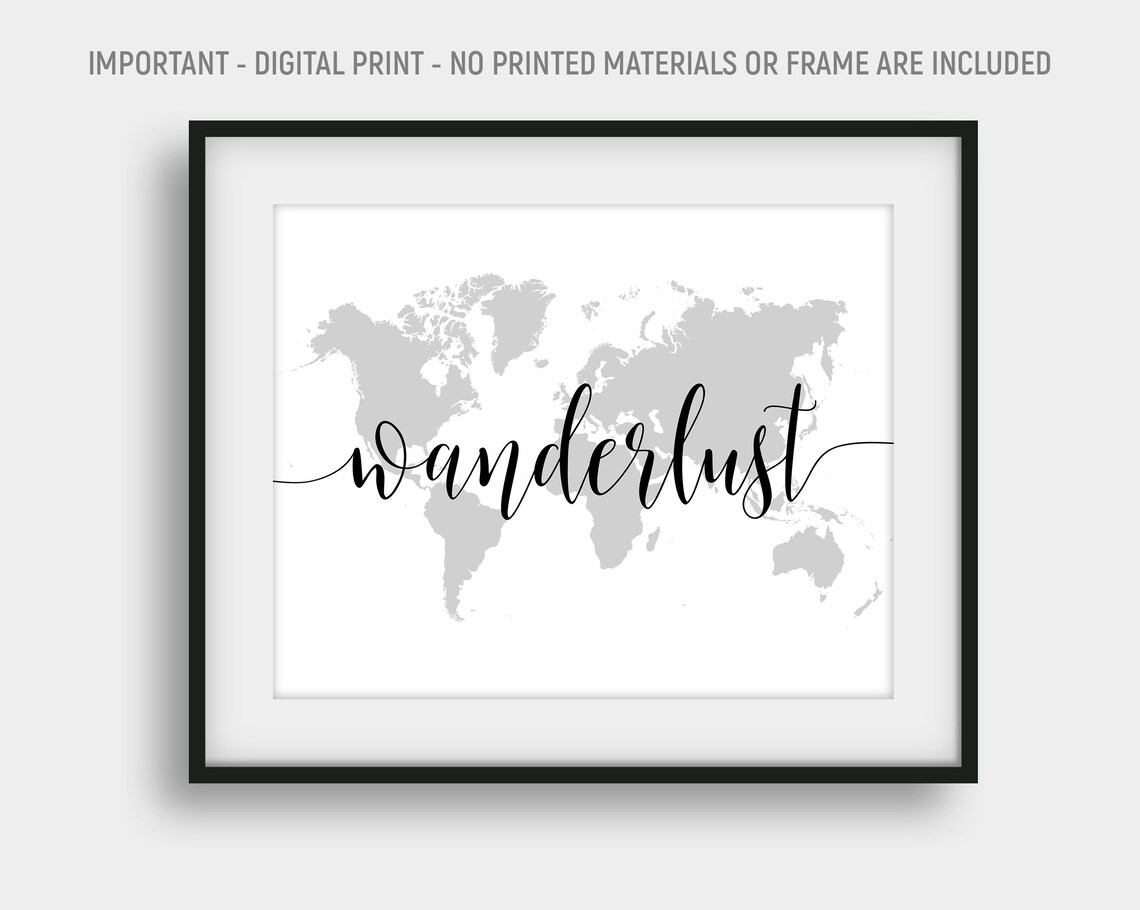 Wanderlust World Map, Inspirational Travel Gift - Image 2