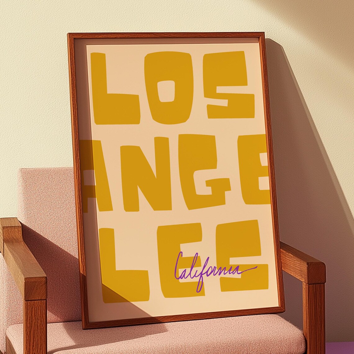 Los Angeles Typography Poster, Modern California Design - Image 2