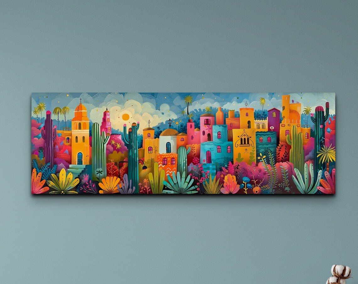 Los Angeles Watercolor Art Print, Southwestern Cactus