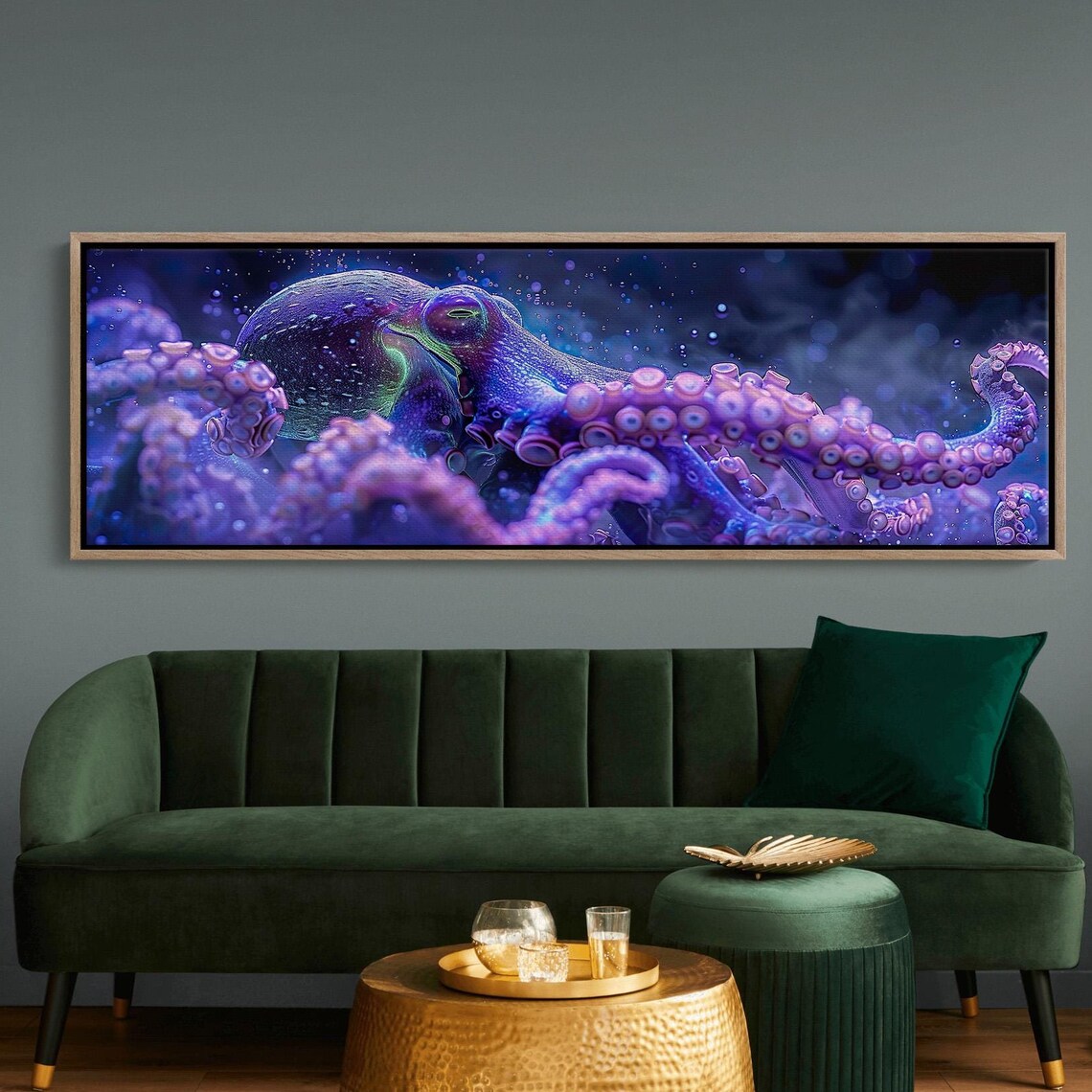 Octopus Wall Art Print, Contemporary Ocean Decor