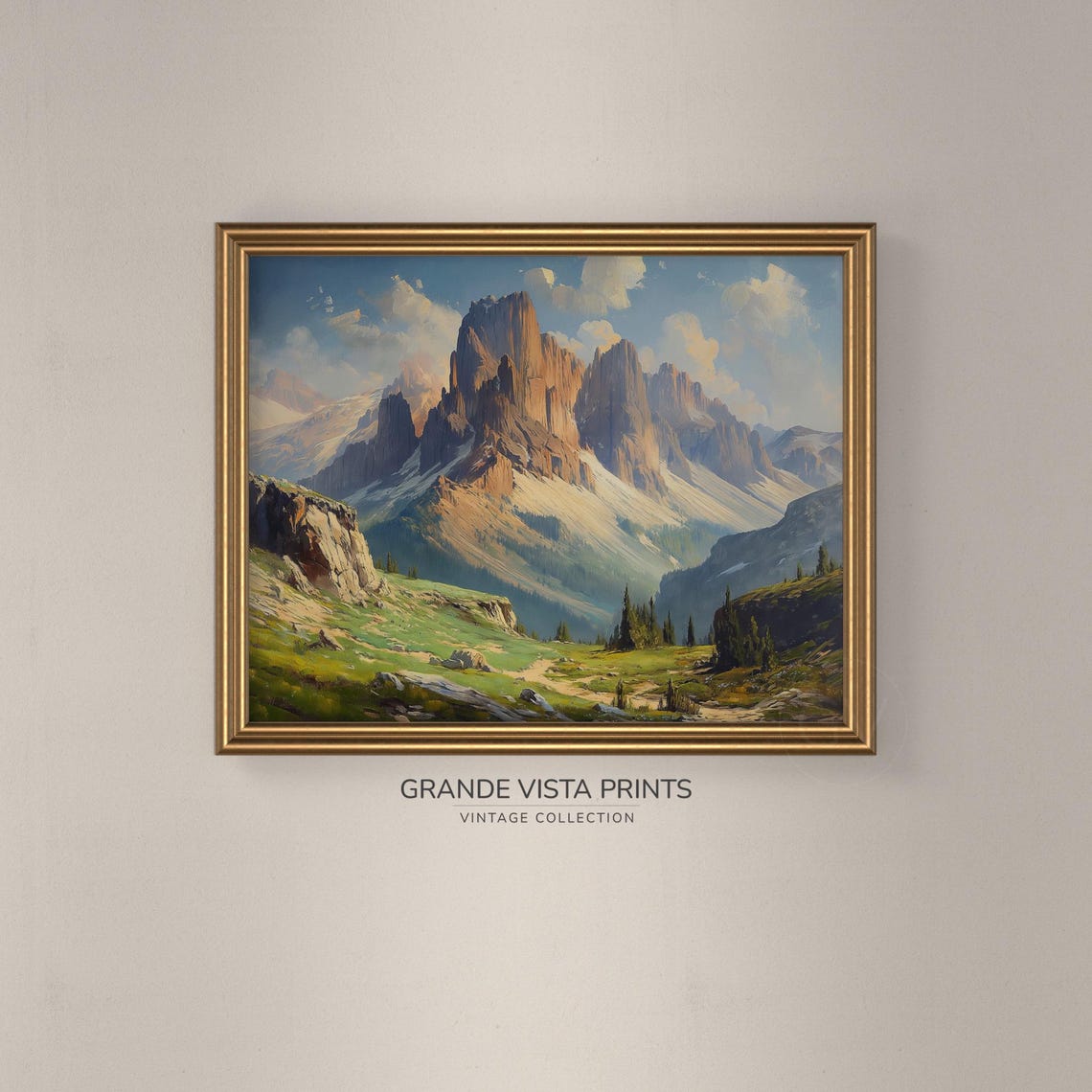 Spring Mountain Landscape Painting Mountain Art Print Gv4066 - Image 3