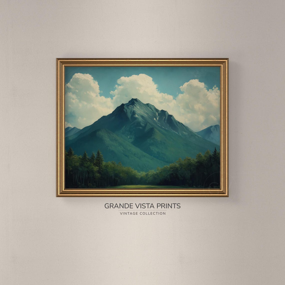Mountain View Landscape Painting Mountain Landscape Scene Wall Art Gv4825 - Image 3