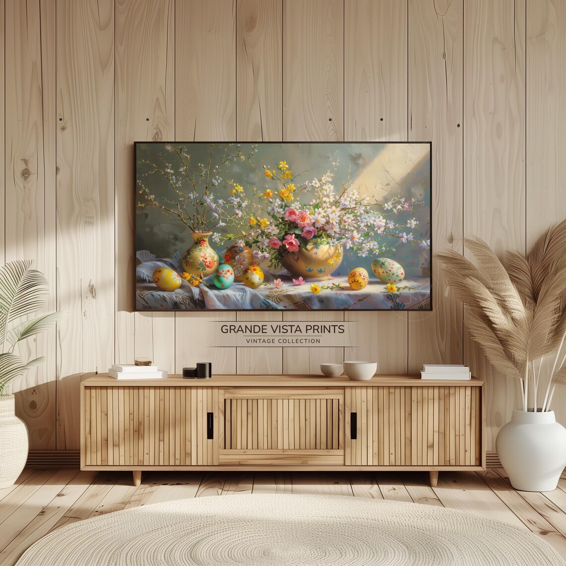 Easter Still Life Painting, Spring Decor - Image 2