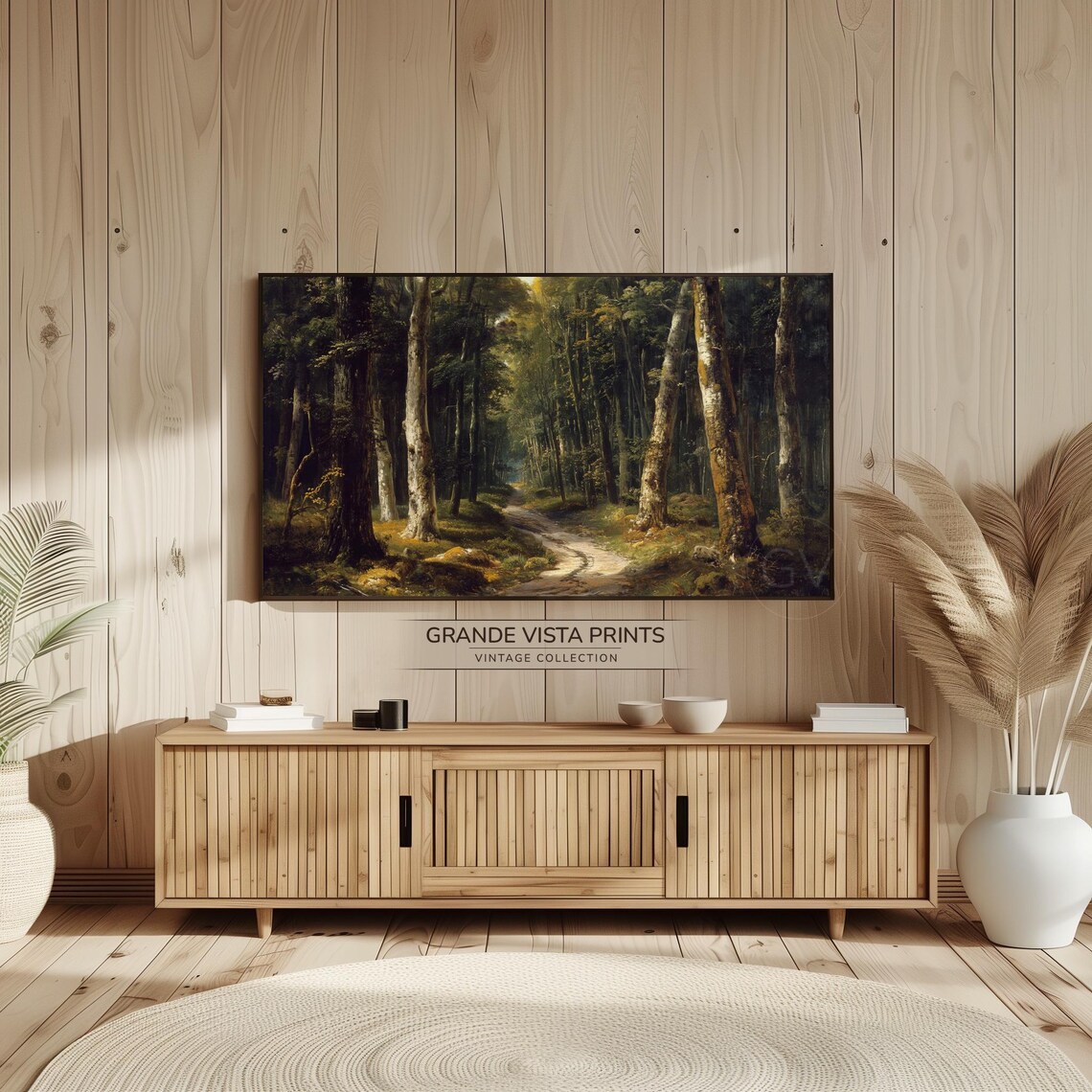 Deep Forest Path Frame Tv Art Forest Landscape Background Forest Landscape Wallpaper Gv4078 - Image 2