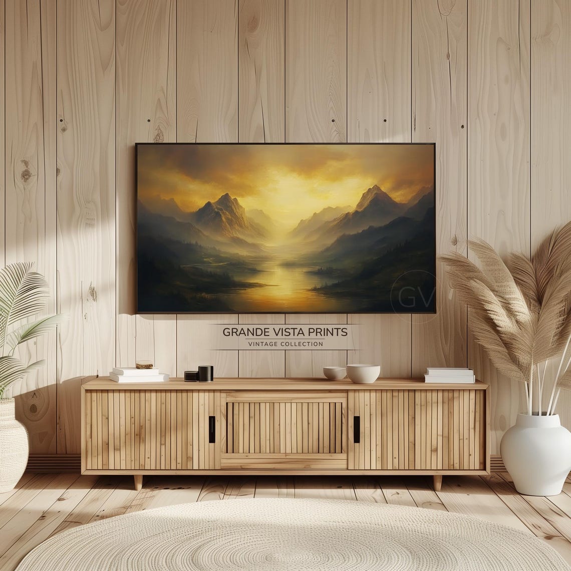 Mountain Sunrise Landscape Background Mountain Landscape Frame Tv Artwork Gv4564 - Image 2