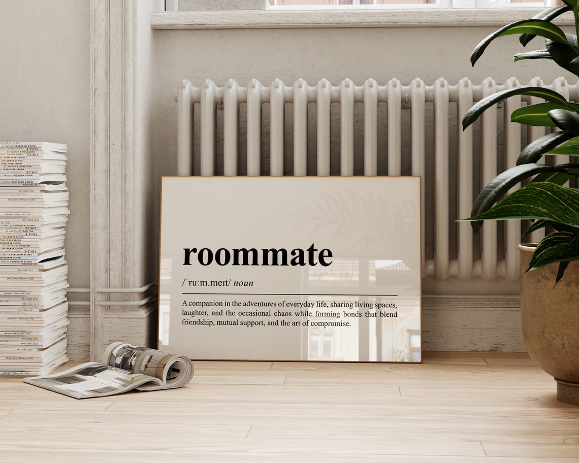 Roommate Definition Friendship Dictionary Wall Decor Art Poster - Image 2