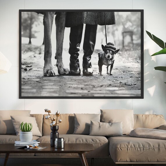 Midcentury Modern Abstract Canvas Print 1960s70s Retro Wall Art