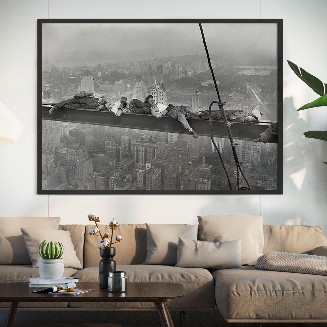 Lunch Atop A Skyscraper 1932 NYC Ironworkers Vintage Photo Poster