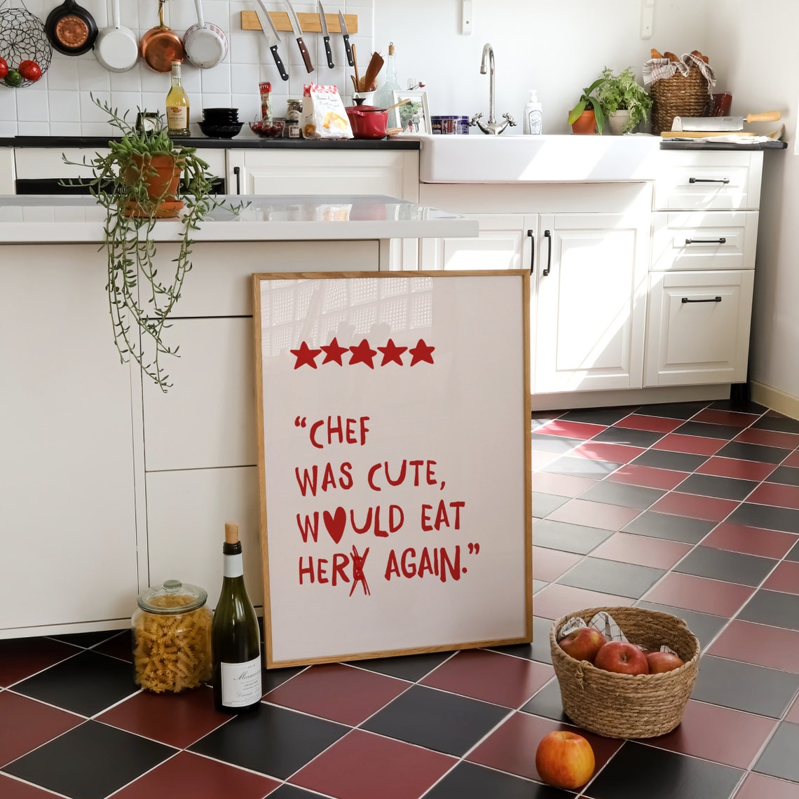 Five Star Chef Was Cute Would Eat Her Again Funny Review Poster - Image 2