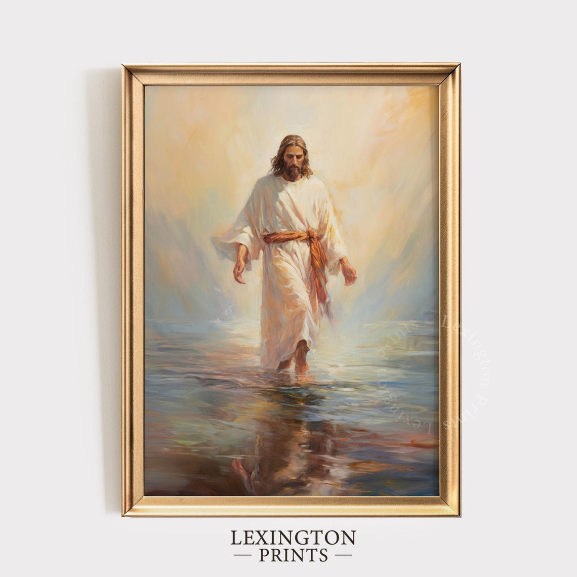 Jesus Walking On Water Christian Wall Art Christian Art Jesus Art Christian Print Oil Painting Christian Painting Gift Bible 399