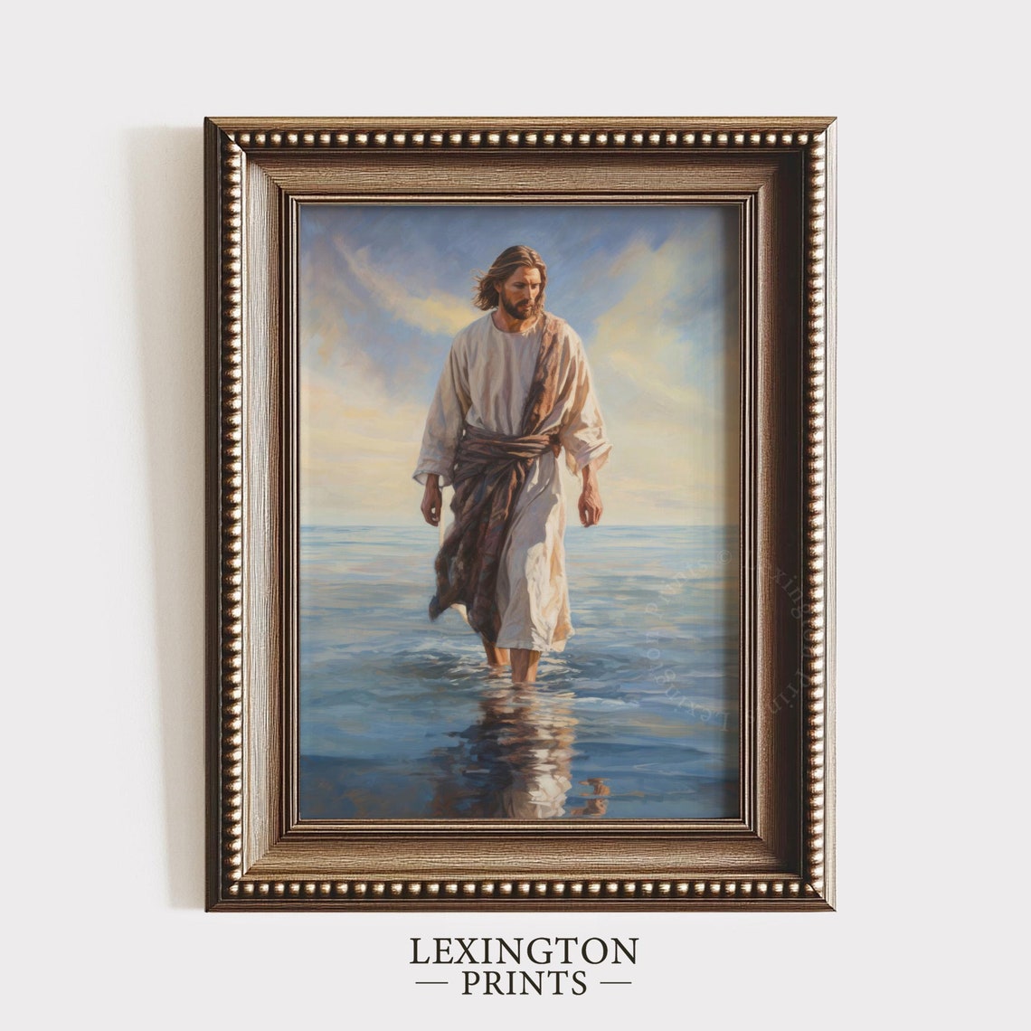 Jesus Walking On Water Christian Wall Art Christian Jesus Art Art Christian Print Oil Painting Christian Painting Gift Bible 400