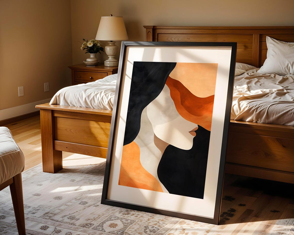 Abstract Woman Face Line Art Print Modern Female Silhouette Trendy Decor Wall Prints Minimalist Portrait - Image 4