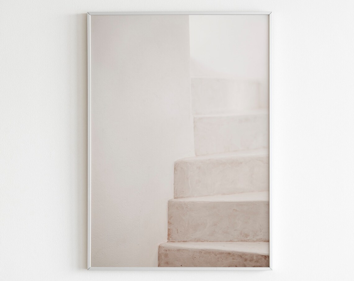 Staircase Boho Minimalist Architecture Art Print