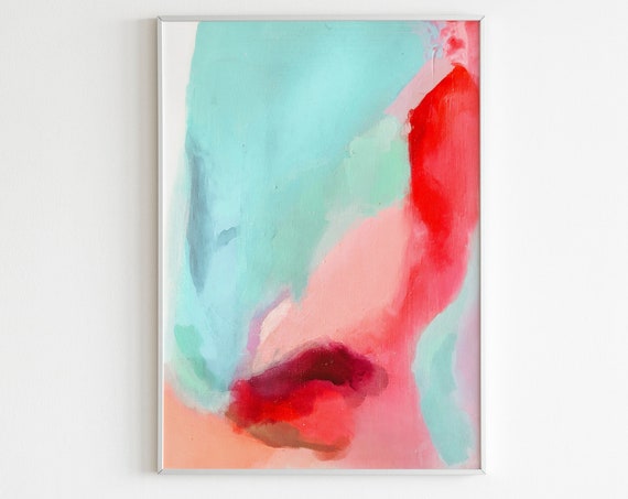 Abstract Wall Art Modern Abstract Art Colorful Art Brushstroke Art Abstract Wall Decor Art Neutral Watercolor Print Minimal Poster