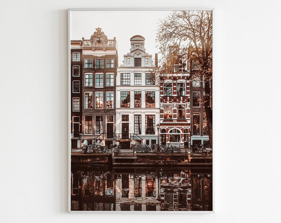 Amsterdam Houses Travel Wall Art Print