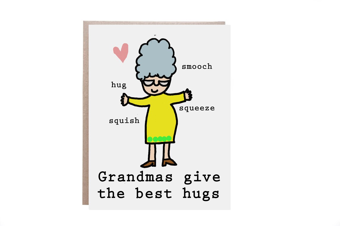Grandmas Give the Best Hugs Yellow Dress Sweet Grandma Poster