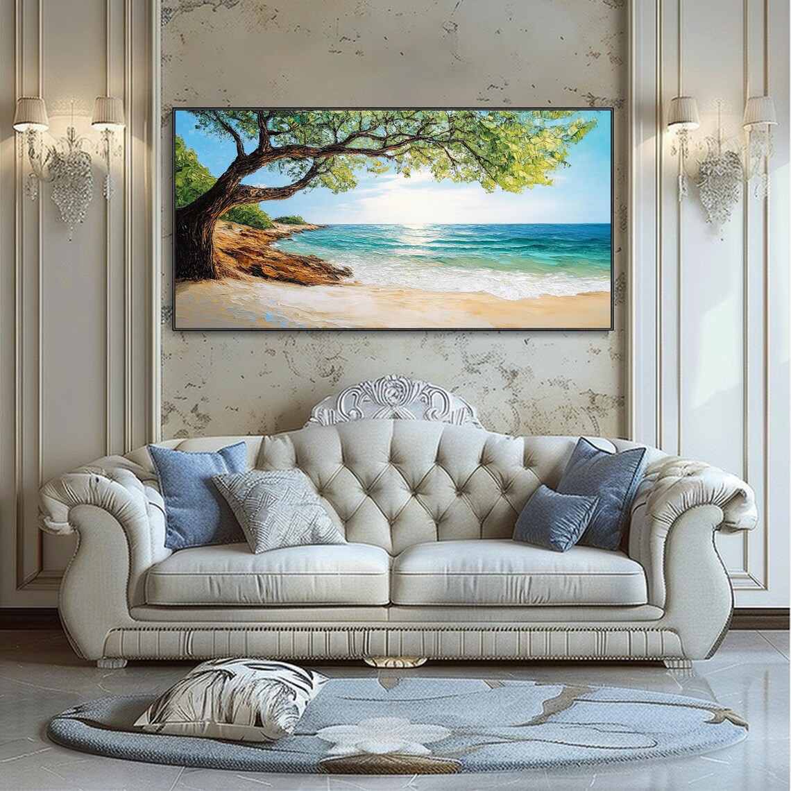 Abstract Sea Landscape Wall Art Print, Christmas Decor - Image 4