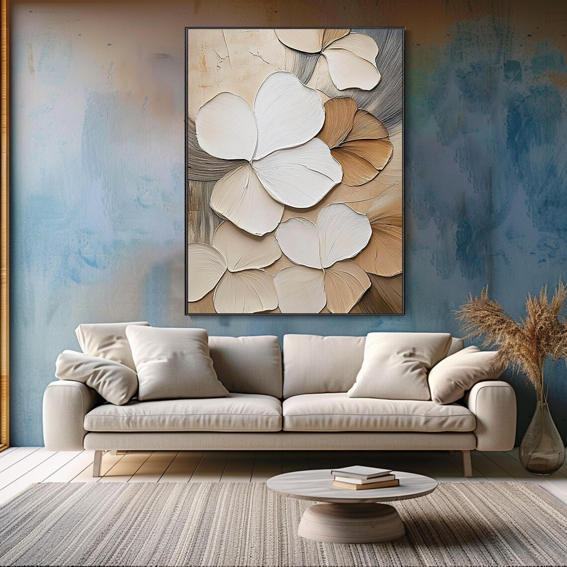 Abstract Floral Oil Painting, Modern Decor Art Print - Image 4