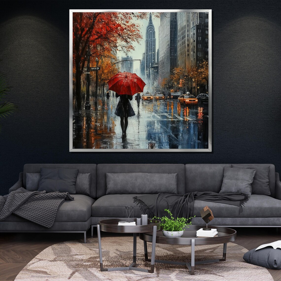 Rainy New York Street Painting, New York City Art Print - Image 4