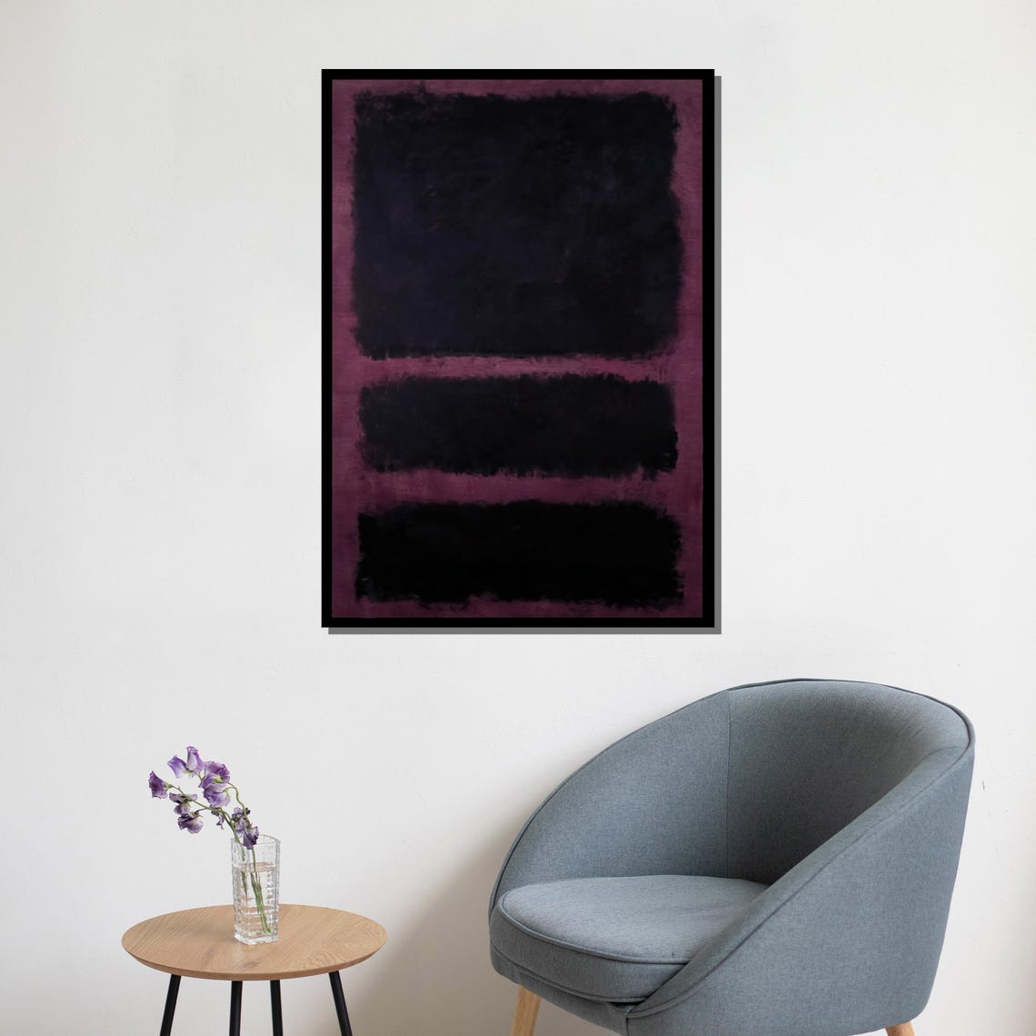 Mark Rothko Black Purple Moody Color Field Abstract Art Print - Image 5