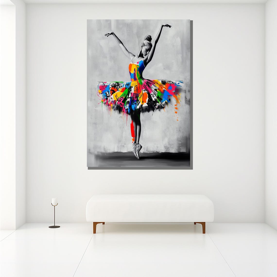 Colorful Ballet Dancer Painting Modern Wall Art For Home Decor Unique Art Gift - Image 2