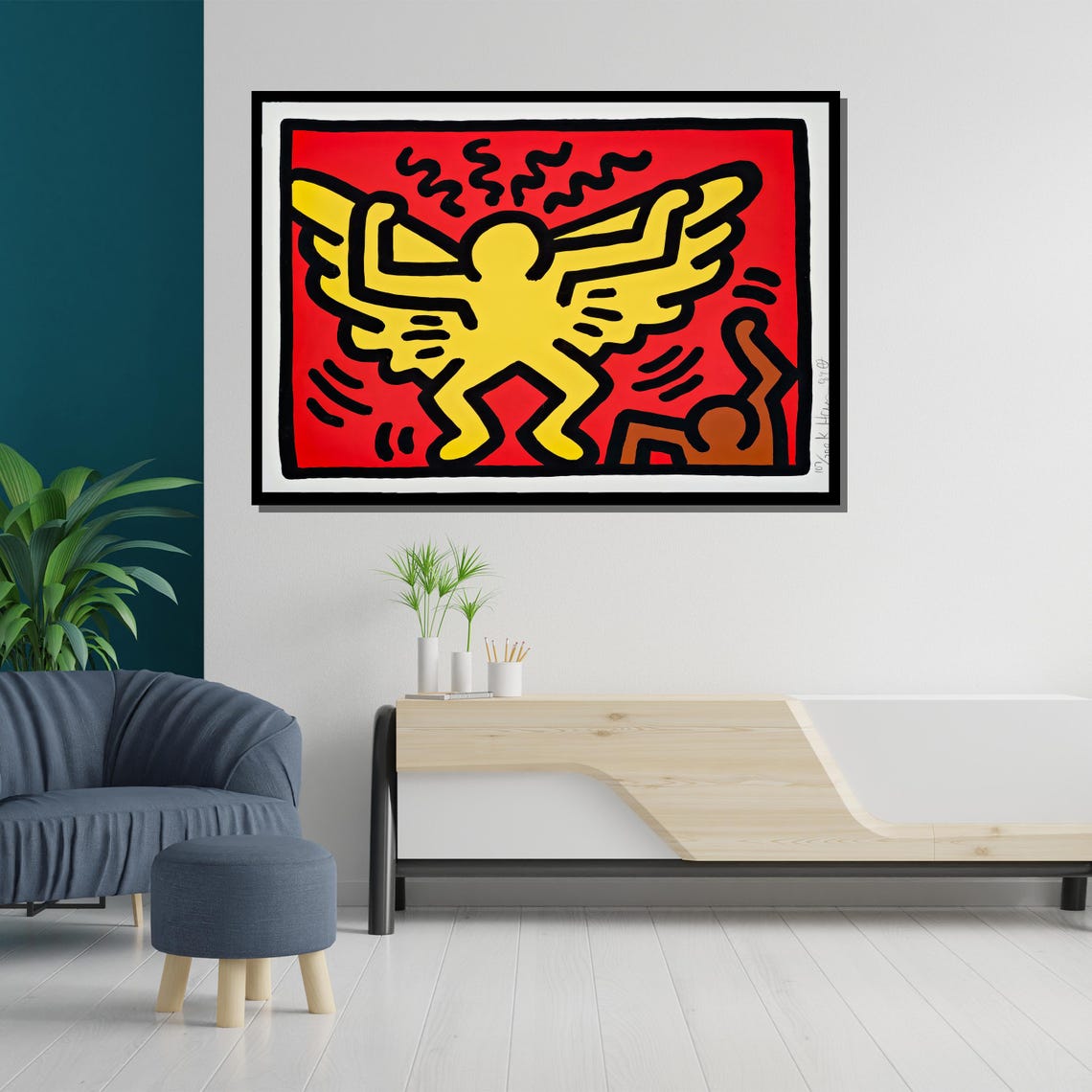 Bold Red And Yellow Angel Pop Art Modern Wall Art For Home Decor Or Unique Gift - Image 5